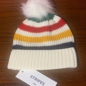 NWT HBC Stripes Winter Hat One Size